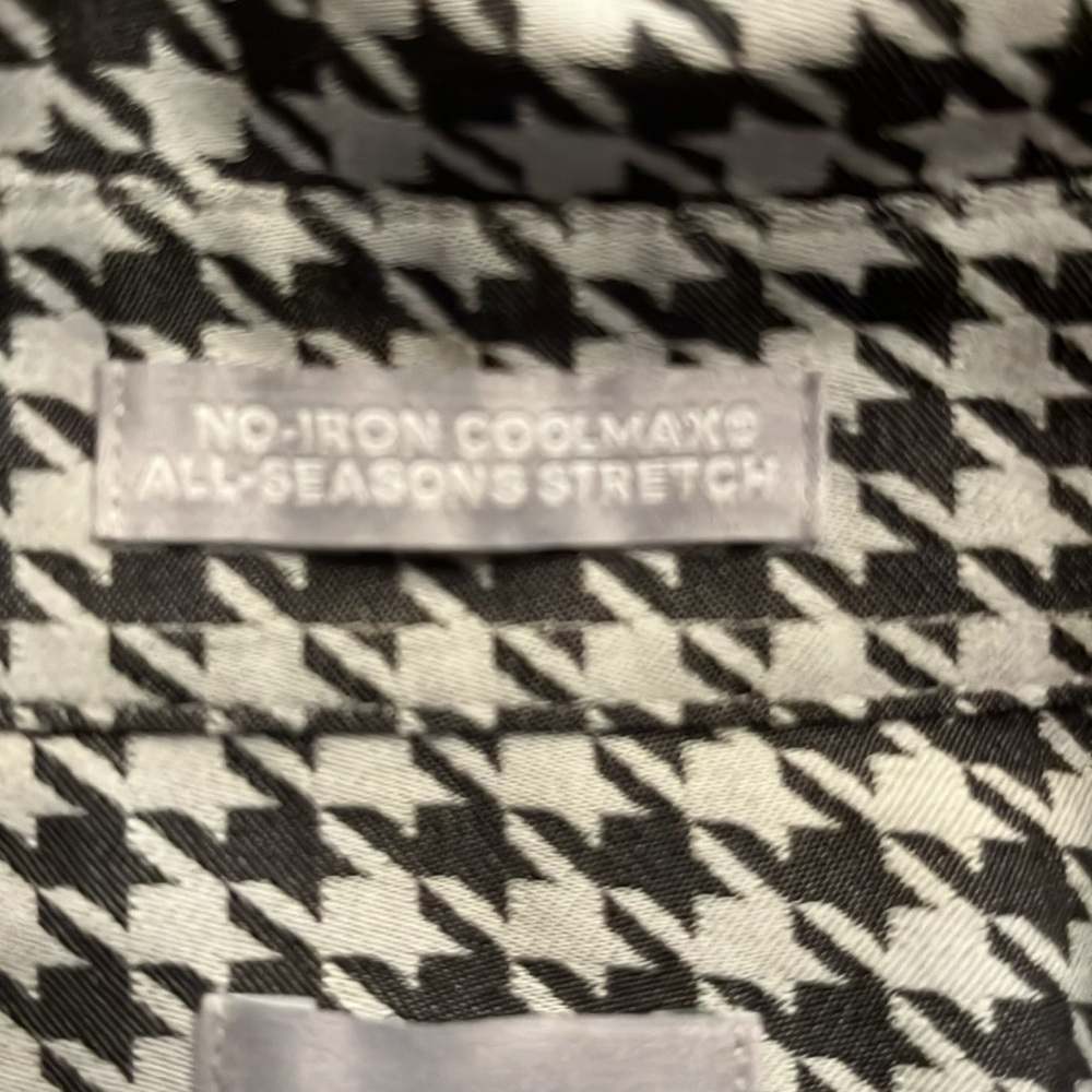 Chicos Button Down Black And Gray Houndstooth 3/4… - image 3